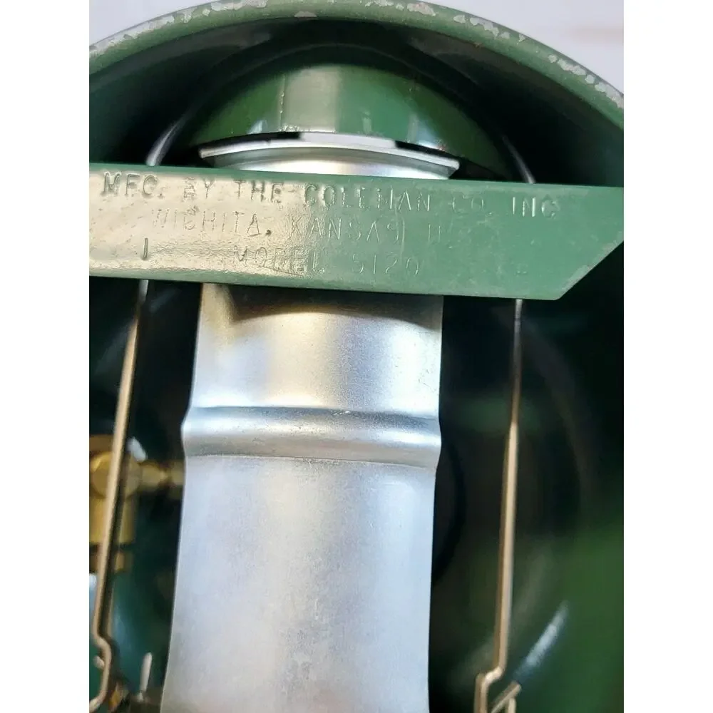 Vintage Coleman 5120 LP Gas Lantern Green 1968 No Globe